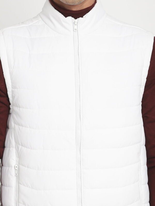 Best Sleeveless White Puffer Jacket - Image 4