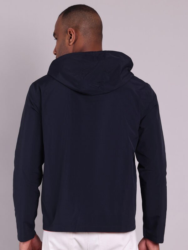 HOUSE OF VEDAS Navy Rust Rain Jacket for Men. Superior Quality Style Shot New Arrivals in India.