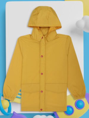 HOUSE OF VEDAS A Stylish Design Product Display for Boys Girls Yellow Rain Jacket in India.