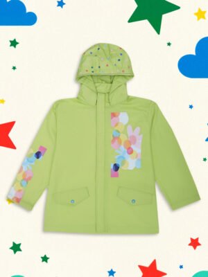 HOUSE OF VEDAS Premium Quality lime rainwear for boys Product Display in India. Stylish protective.