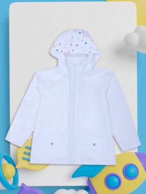 HOUSE OF VEDAS boys rain jacket Elegant Finish Product Display in India. Trending rainwear for boys.