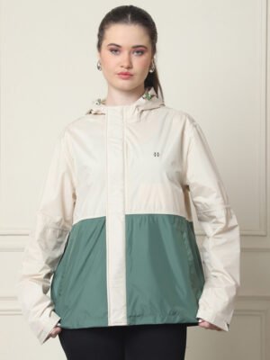 HOUSE OF VEDAS Womens Rain Jacket Product Display. Modern Style rust accents online shopping in India.