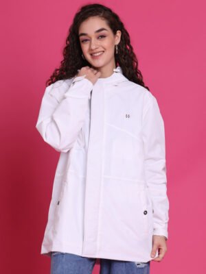 HOUSE OF VEDAS Womens Waterproof Rain Jacket Stylish Design Product Display for Affordable Online Shopping in India.