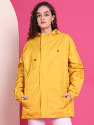 HOUSE OF VEDAS Women's Waterproof Rain jacket Product Display Stylish Design for online shopping in India.