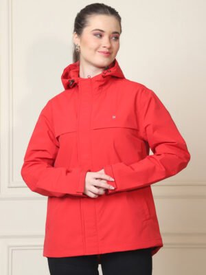 HOUSE OF VEDAS Womens Rain Jacket Stylish Design Product Display in India. 5xl raincoat