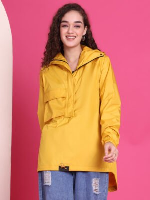 HOUSE OF VEDAS Womens Rain Jacket Product Display with Elegant Finish in India.