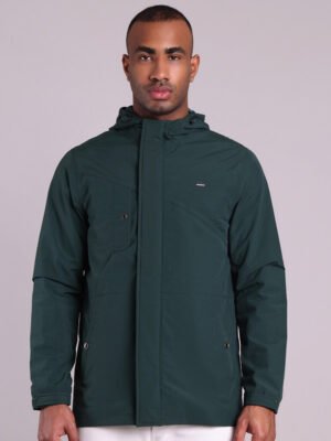 HOUSE OF VEDAS mens rain jacket. Elegant Finish. Product Display in India. Hiking Jacket.