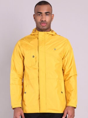 HOUSE OF VEDAS mens rain jacket product display. Stylish Design for youth waterproof must-have in India online shopping.