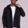 HOUSE OF VEDAS High-End Quality Mens Rain Jacket Full Product View. Solid Black Online Shopping in India.